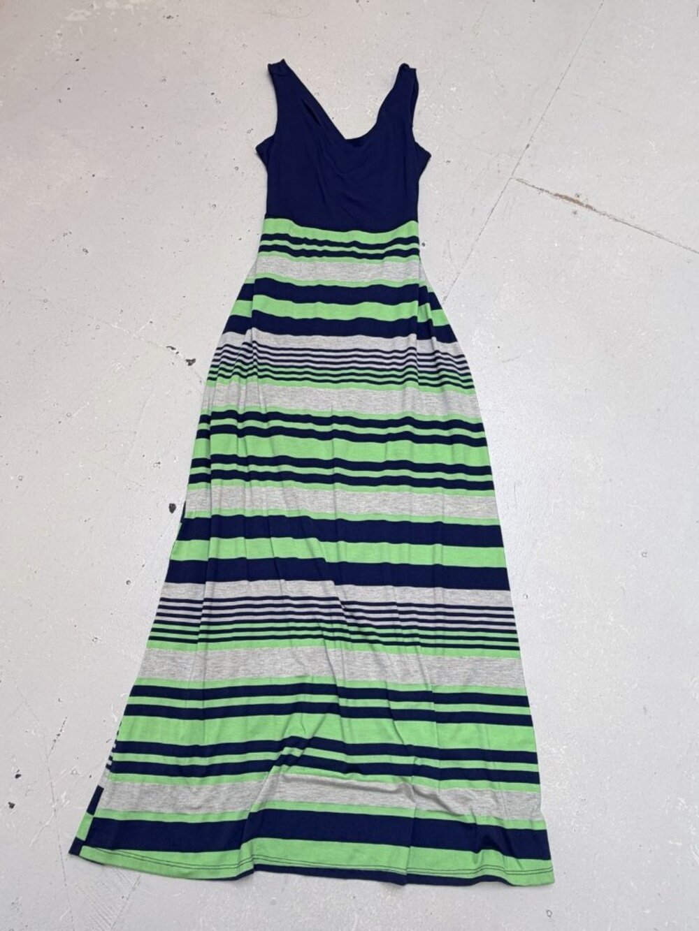 Gilli Maxi Dress Casual‎ Strappy Back Striped Green Women’s Large Beach Festival